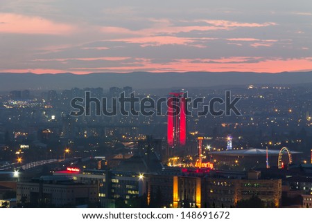 Ankara - Jun 15: A View Of City Skyline At Sundown, Jun 15, 2013 In Ankara , Ankara Is The Capital Of Turkey And The Country\'S Second Largest City After Istanbul.