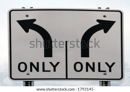 Turn Only Road Sign