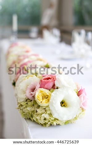 Wedding pastel flower decoration