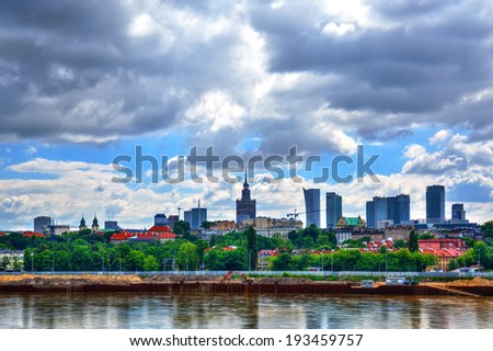 Panorama of Warsaw.HDR-high dynamic range