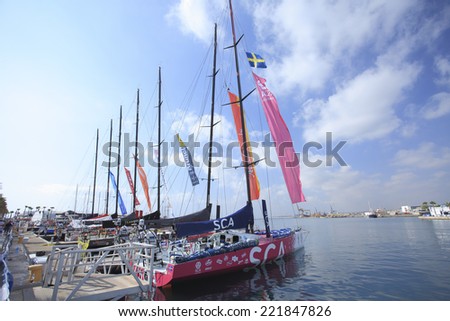 ALICANTE, SPAIN - OCTOBER 6: Boats in Alicante marina during the \