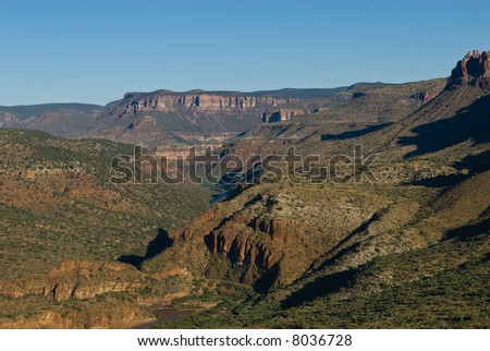 Horizontal photograph of the Salt River Canyon in Arizona.