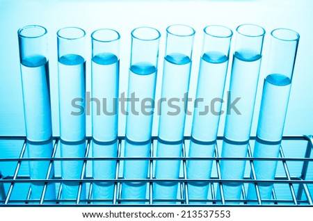 laboratory test tubes in rack