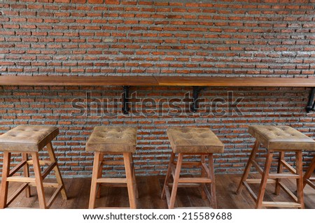 Bar counter and Bar stools