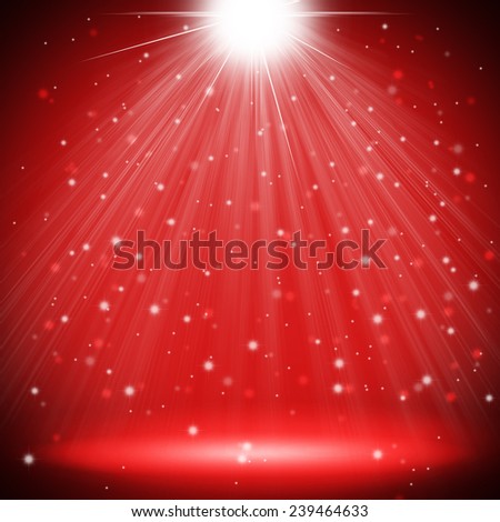 red stage light christmas background