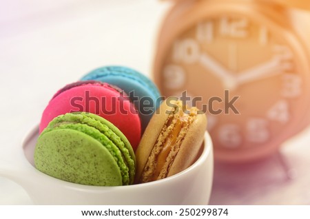 colorful macarons for break times