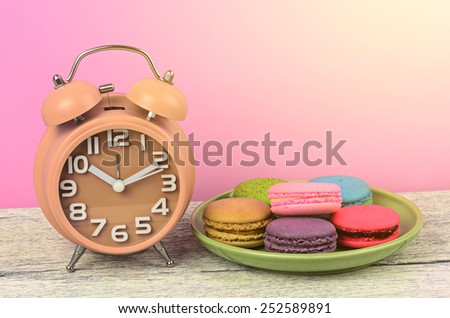 colorful macarons for break times