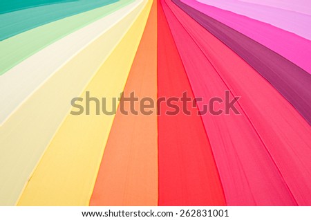 Colorful fabric texture of umbrella for background