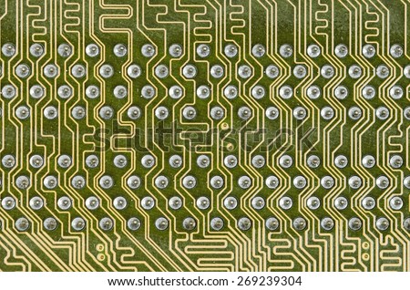 lines and solder joints of the modern circuit board