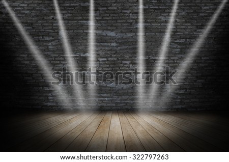 light in dark room