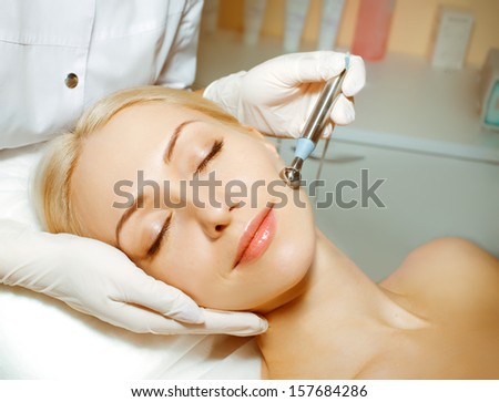 Woman In Doctor\'S Office Beautician Or Beauty Salon