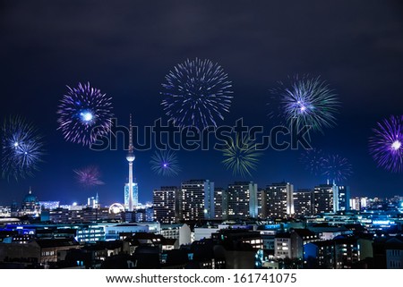 New Year\'S Eve With Fireworks In Berlin