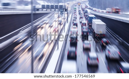 Speed On Highway In Winter