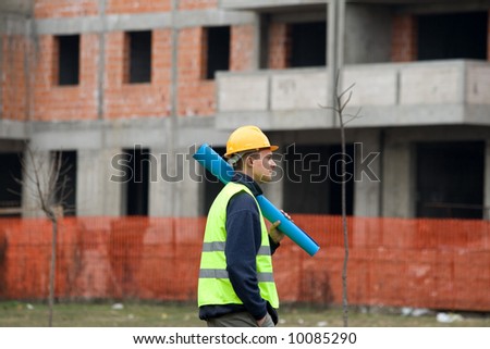 construction worker in uniform at work