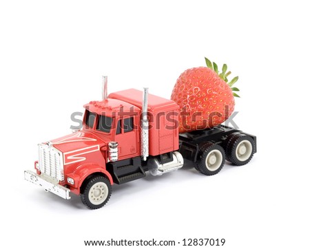 vitamins cistern - toy truck transporting food