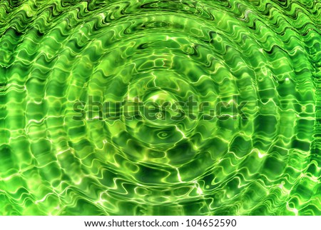 Transparent green water ripple like background