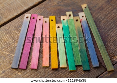 colorful wood stain