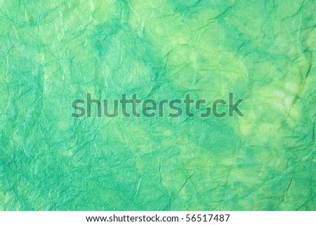 Green yellow hand dyed paper texture