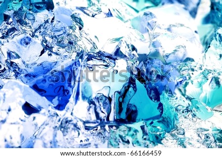 blue polymer gel macro abstract