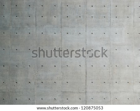 Raw or bare concrete wall, shot with panel seam lines perpendicular to image dimension.