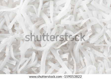Coconut flakes.Shredded coconut. high magnification close up.