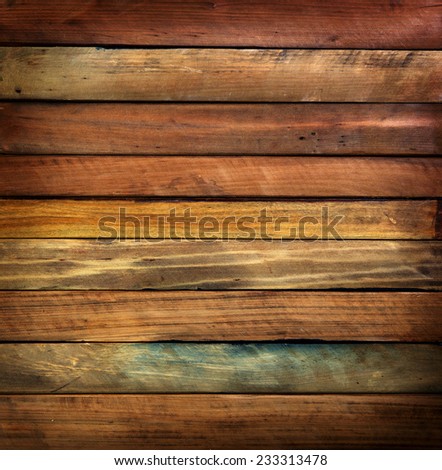 Wood paneling made from antique or vintage tree wood pieces.