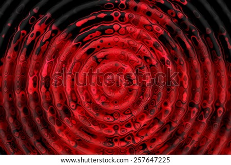 Red and black ripple pattern. Abstract background.