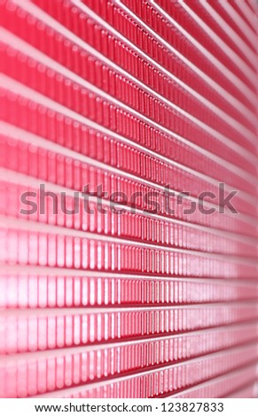 futuristic background of spiry lines, red metal grid