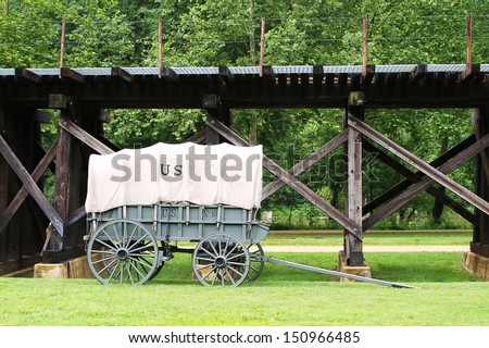 Old U S Army covered wagon