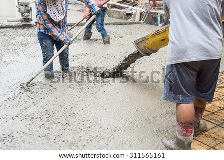 Cement road building