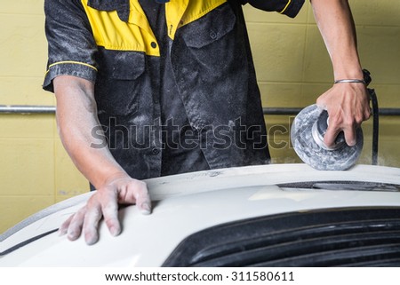 Car paint repair series : Sanding front bumper