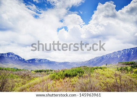 Beautiful landscape of the Dry Mountain (Suva planina) in Serbia