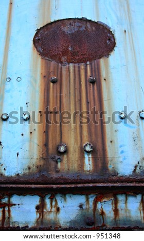 Rivetting Grunge Texture with room for your own name ot Number Plate with rust trails