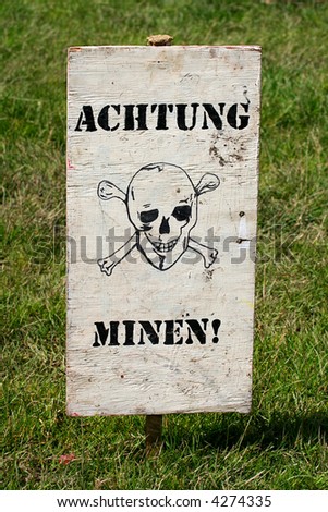 Land Mines Warning