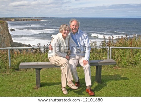 Happy and Healthy at 80 couple enjoy a day out at the English coastline