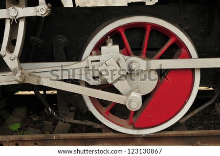 The wheels of the train