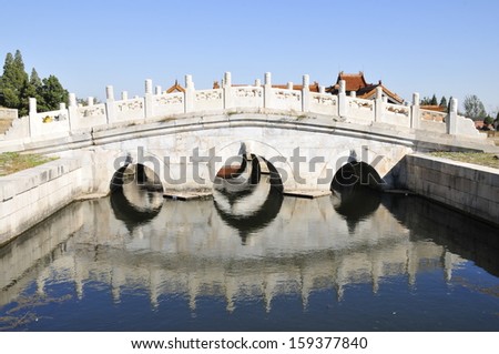 Bridges and ancient buildings in China