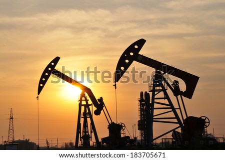 Oil drilling rig, tanghai county of hebei province oil fields in China