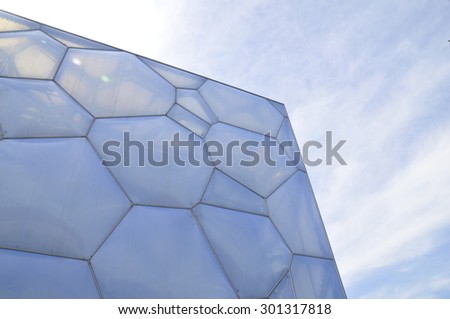The water cube swimming pool building in Beijing