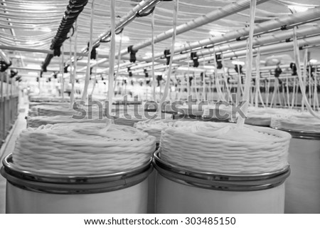 Cotton group in spinning production line factory