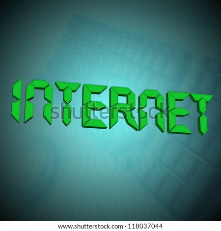 Web site and business 3d internet symbol.Internet technology concept