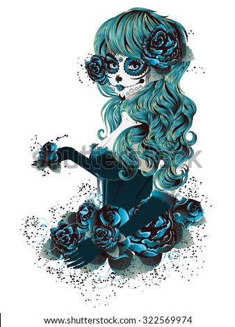 http://www.shutterstock.com/pic-322569974/stock-vector-vintage-sugar-skull-girl-with-roses-for-day-of-the-dead-dia-de-los-muertos.html?src=-AG1asX_IzTW6PMqANrjwQ-1-2