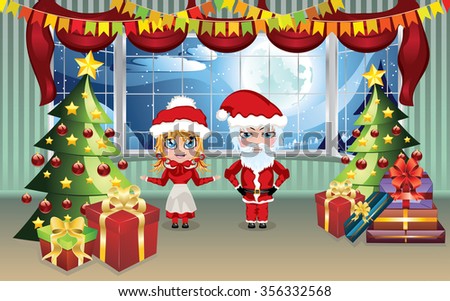 http://www.shutterstock.com/pic-356332568/stock-vector-cartoon-santa-and-mrs-claus-in-the-living-room-decorated-for-christmas.html?src=pUilwcHH6-SYeOex-zsH3w-1-10