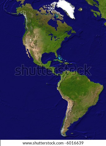 Map of the American continent