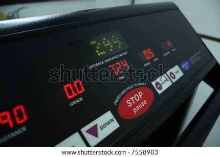 Treadmill detail with led display