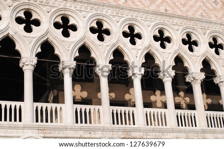 Detail of the Dodge Castle in Venice, San Marco Square