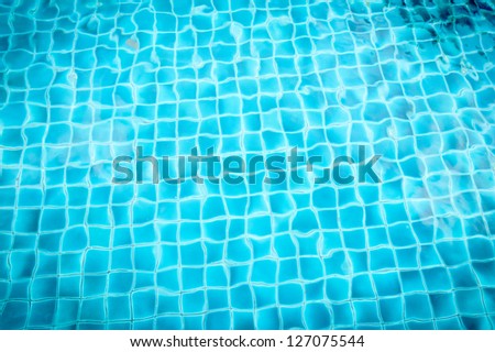 pool with blue ceramic tiles and water ripple effect