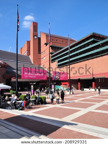 LONDON - MAY 3. A summer comics exhibition at the British Library, which holds 150 million books, manuscripts, philatic and cartographic items and music scores, on May 3, 2014, in London, UK.