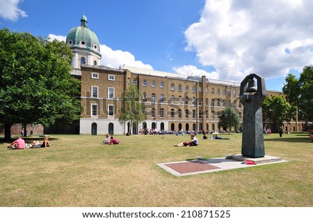 LONDON - AUGUST 9, 2014. The Imperial War Museum on August 9, 2014; originally a hospital but now devoted to British and Commonwealth conflicts, located at Lambeth, south London, UK.
