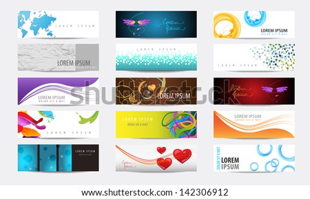 Flyer Abstract Set   Isolated On Gray Background   Vector